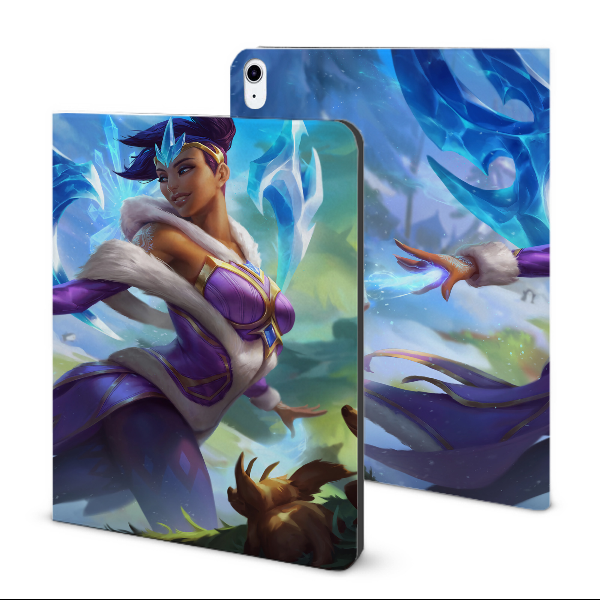 （画像用） リーグ・オブ・レジェンド League of Legends LOL IPad ケース ブック型 PUレザー TPU 耐衝撃 軽量 薄型 ペン収納なし 全面保護 IPad 各モデル対応